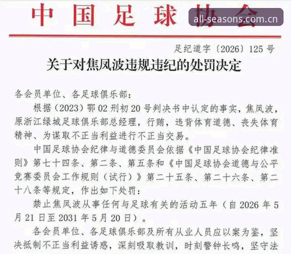 足协禁足名单重磅发布：终身禁赛 vs 5年禁赛，中国足球的净化之路全面对比